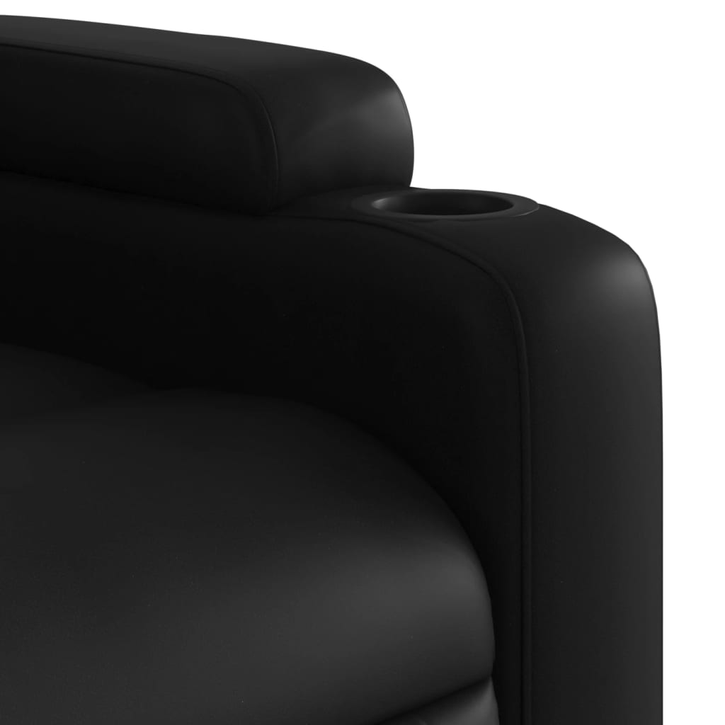 Stand up Recliner Chair Black Faux Leather