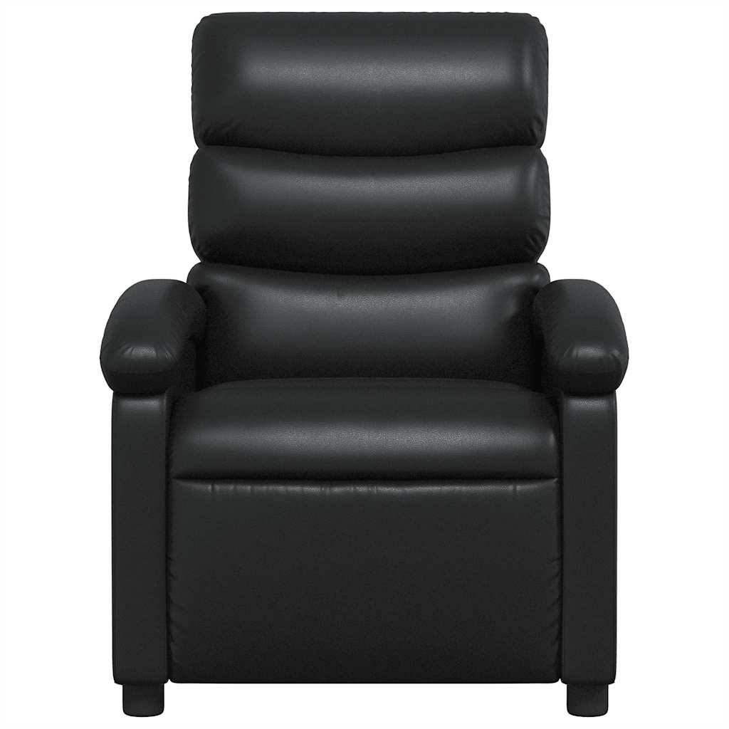 Massage Recliner Chair Black Faux Leather