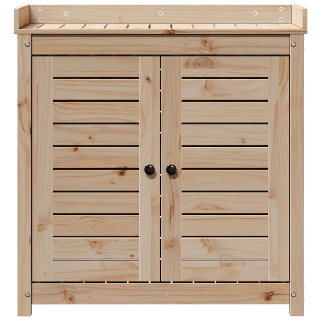 Potting Table with Shelves 82.5x50x86.5 cm Solid Wood Pine