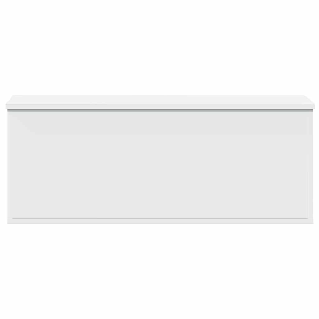 Storage Box White 90x35x35 cm Engineered Wood