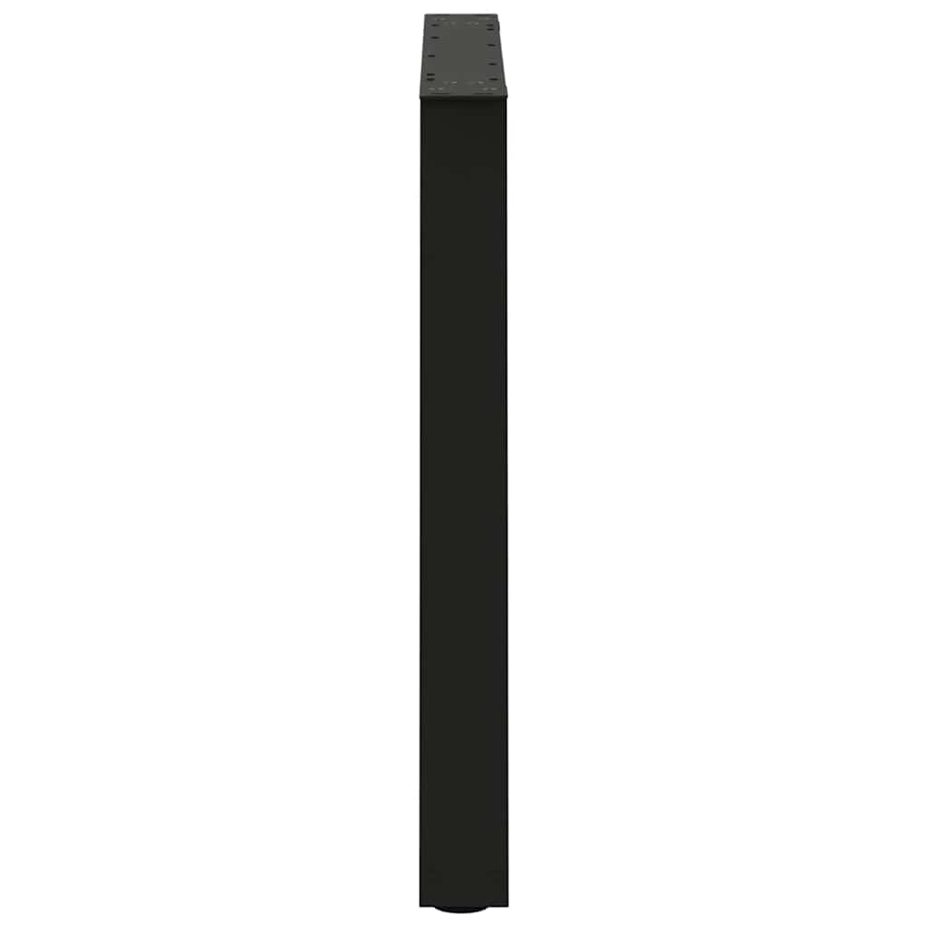 Dining Table Legs V-Shape 2 pcs Black 70x(72-73.3) cm Steel