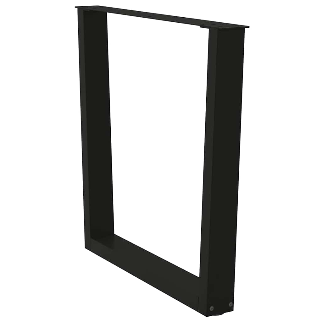 Dining Table Legs V-Shape 2 pcs Black 80x(72-73.3) cm Steel