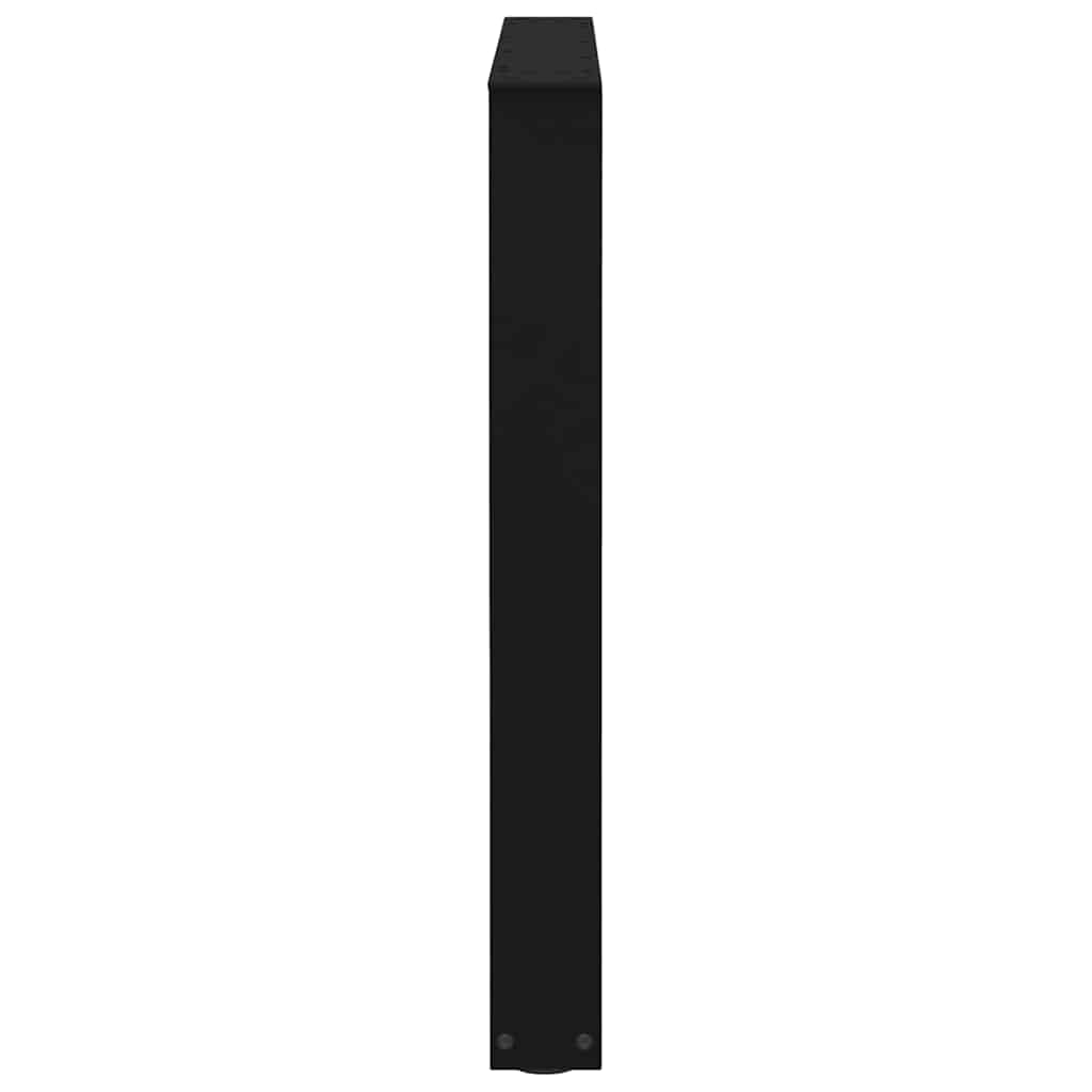 Dining Table Legs V-Shape 2 pcs Black 80x(72-73.3) cm Steel