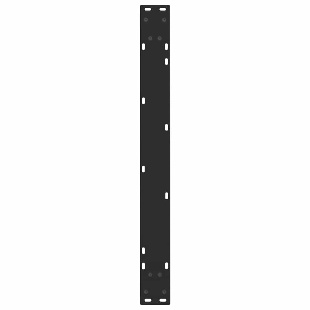 Dining Table Legs V-Shape 2 pcs Black 80x(72-73.3) cm Steel