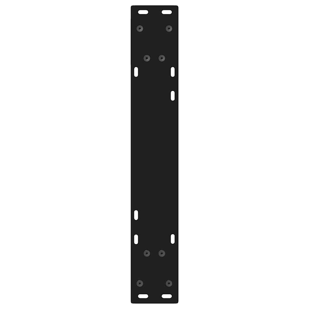 Dining Table Legs 2 pcs Black 60x(72-73.3) cm Steel