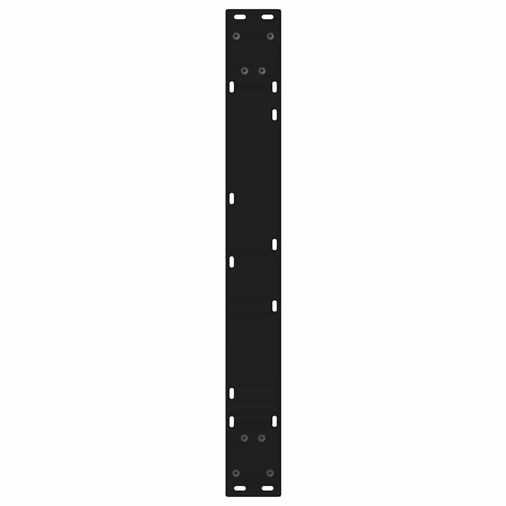 Dining Table Legs 2 pcs Black 70x(72-73.3) cm Steel