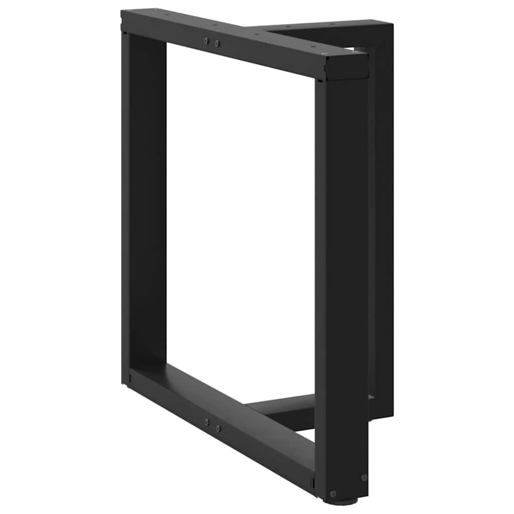 Dining Table Legs T-Shaped 2 pcs Black 70x35x(72-73) cm Steel