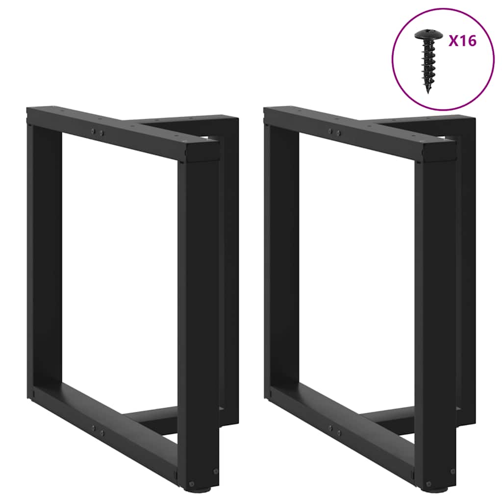Dining Table Legs T-Shaped 2 pcs Black 70x35x(72-73) cm Steel