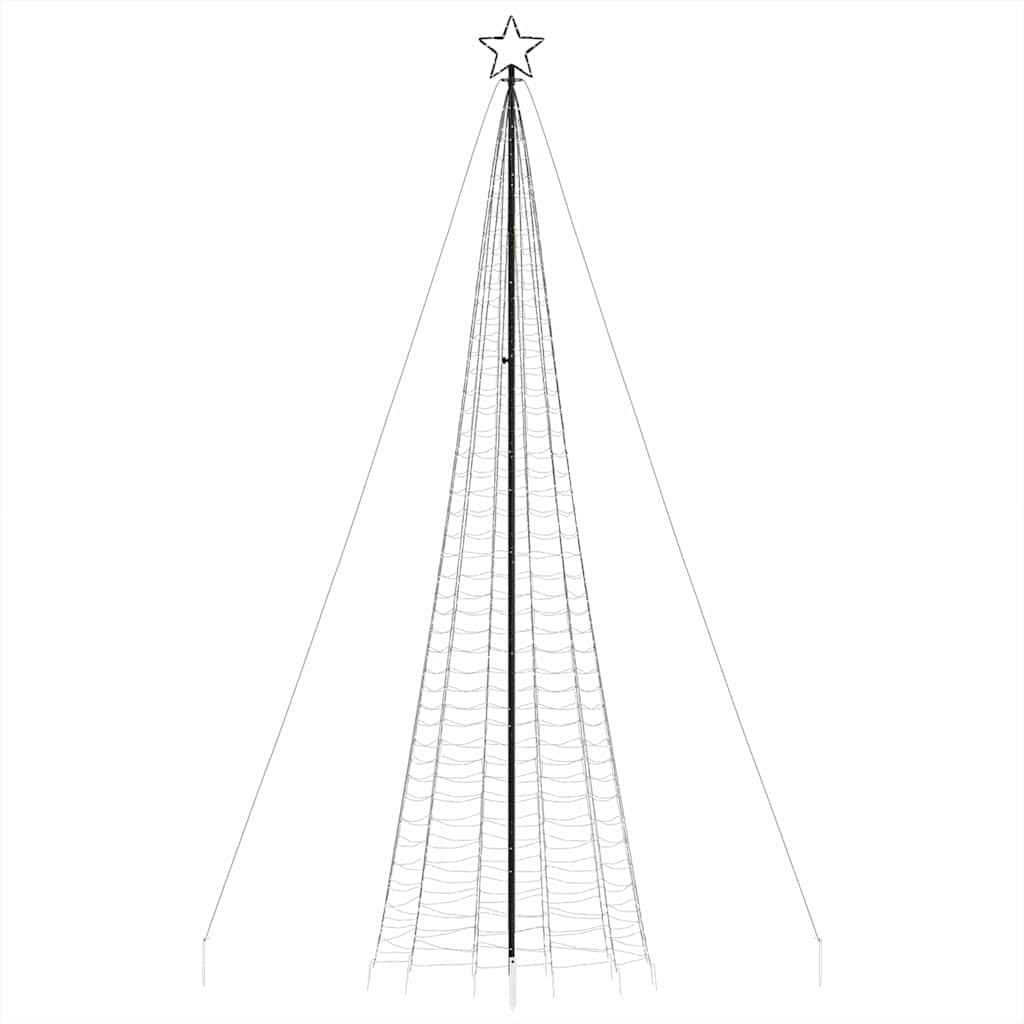 LED Christmas Tree with Spikes 1534 LEDs Cold White 500 cm