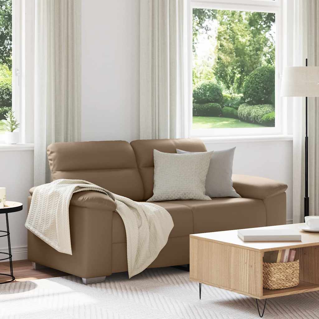 2-Seater Sofa Cappuccino 120 cm Faux Leather