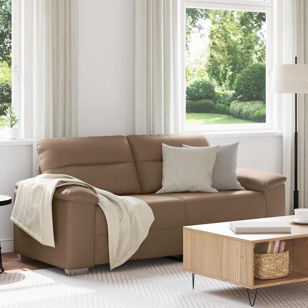 2-Seater Sofa Cappuccino 140 cm Faux Leather