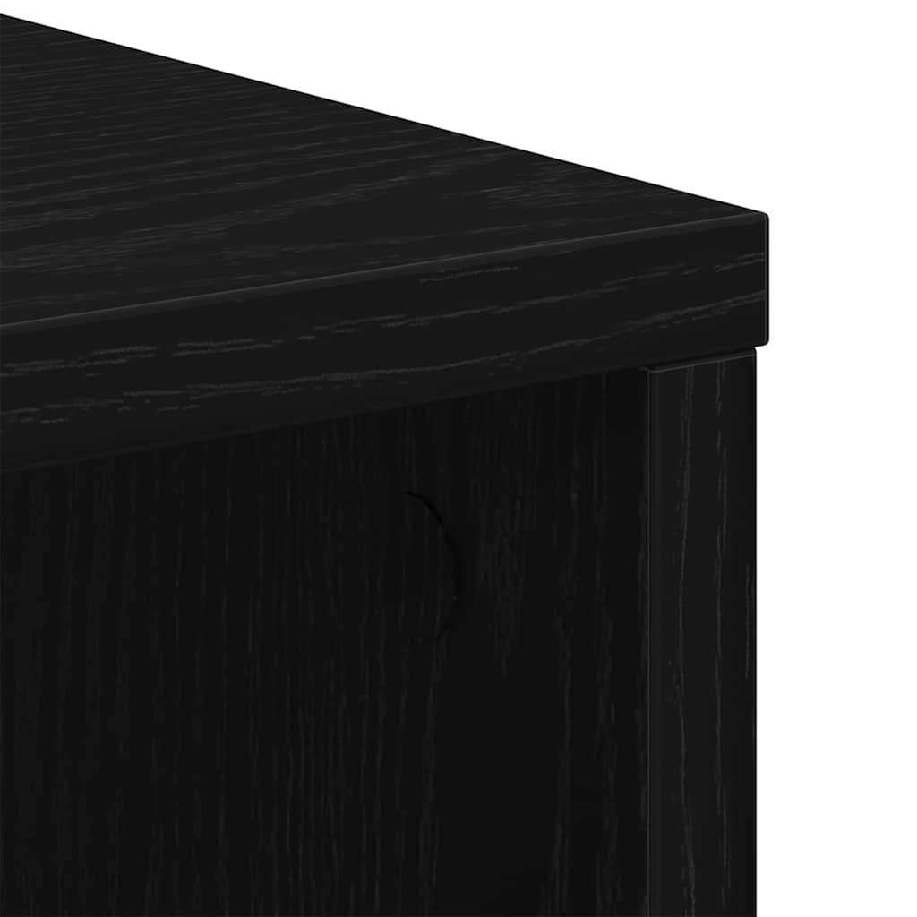 Storage Cabinet Black oak 60 x 53 x 72.5 cm Engineered Wood
