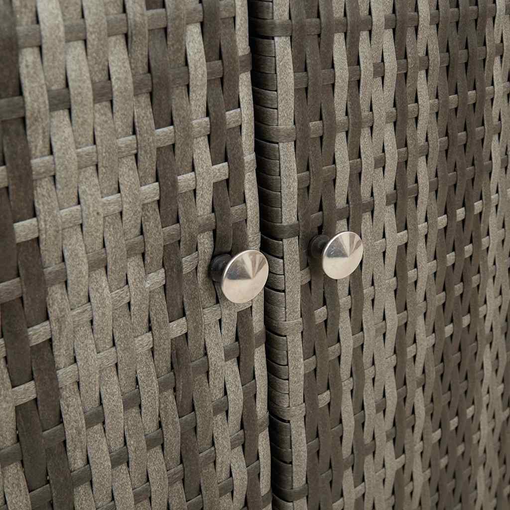 Storage Cabinet with Storage Grey 100 x 36 x 102 cm Rattan