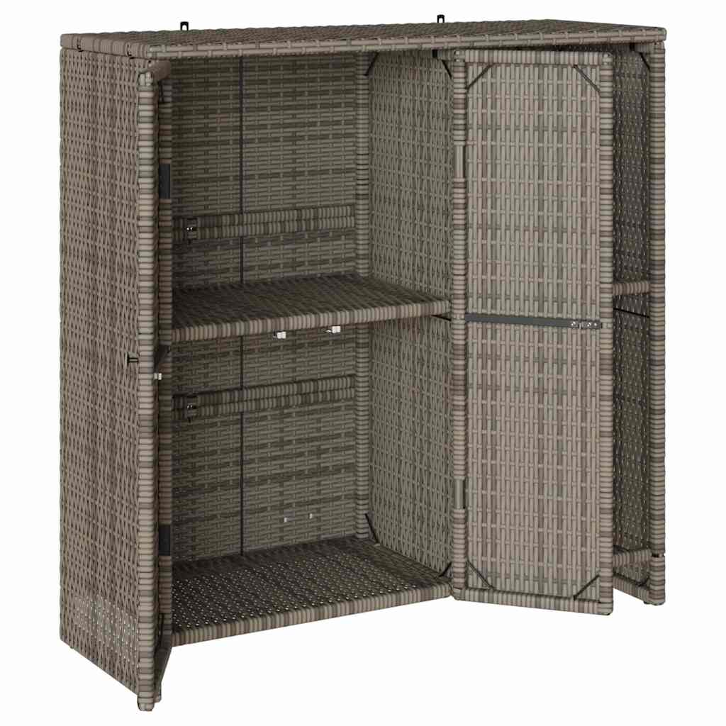 Storage Cabinet with Storage Grey 100 x 36 x 102 cm Rattan