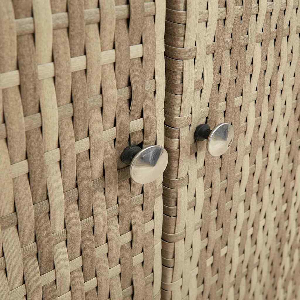 Storage Cabinet with Storage Beige 100 x 36 x 102 cm Rattan