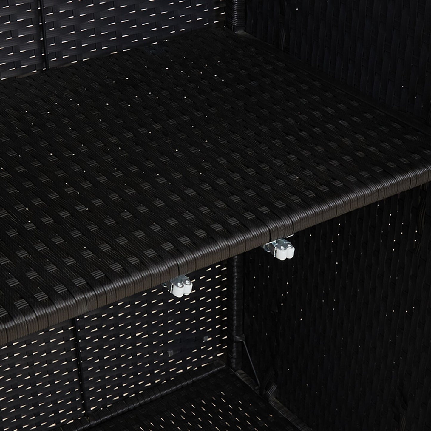 Storage Cabinet Black 100x36x102 cm Rattan