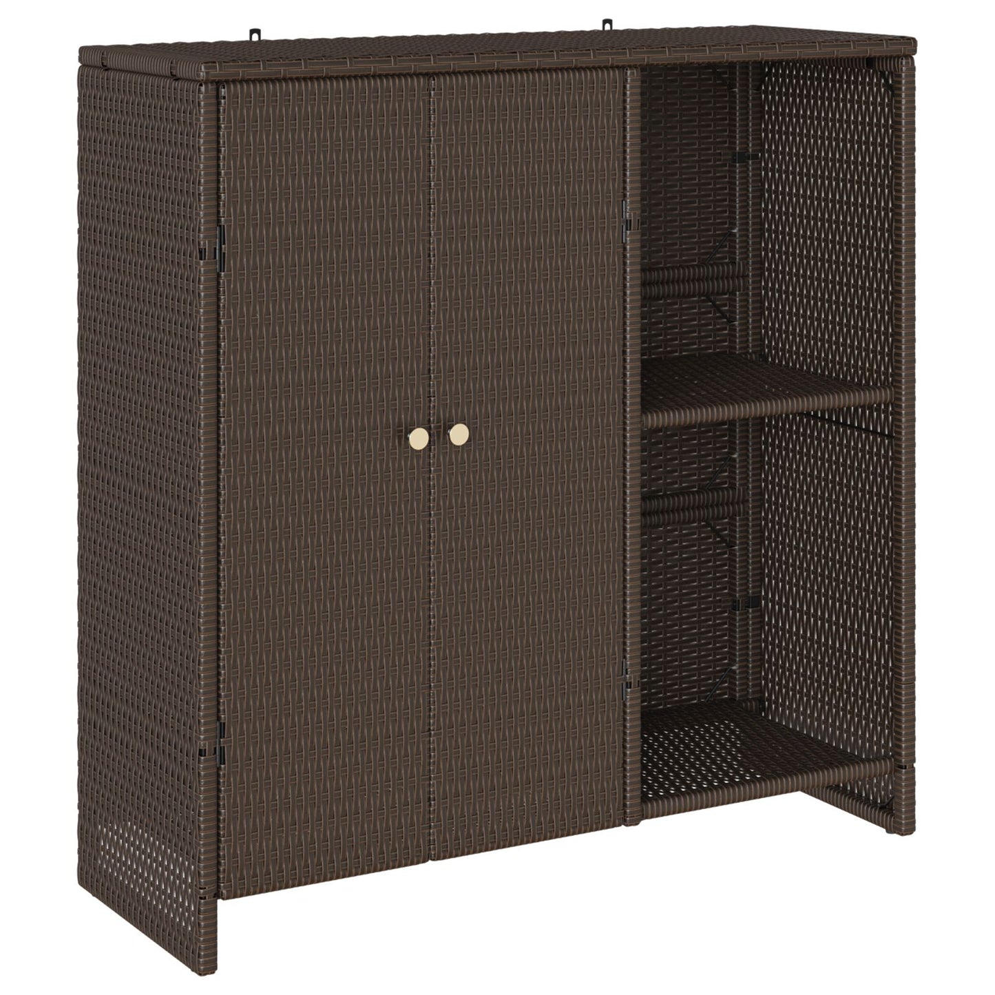 Storage Cabinet Brown 100x36x102 cm Rattan