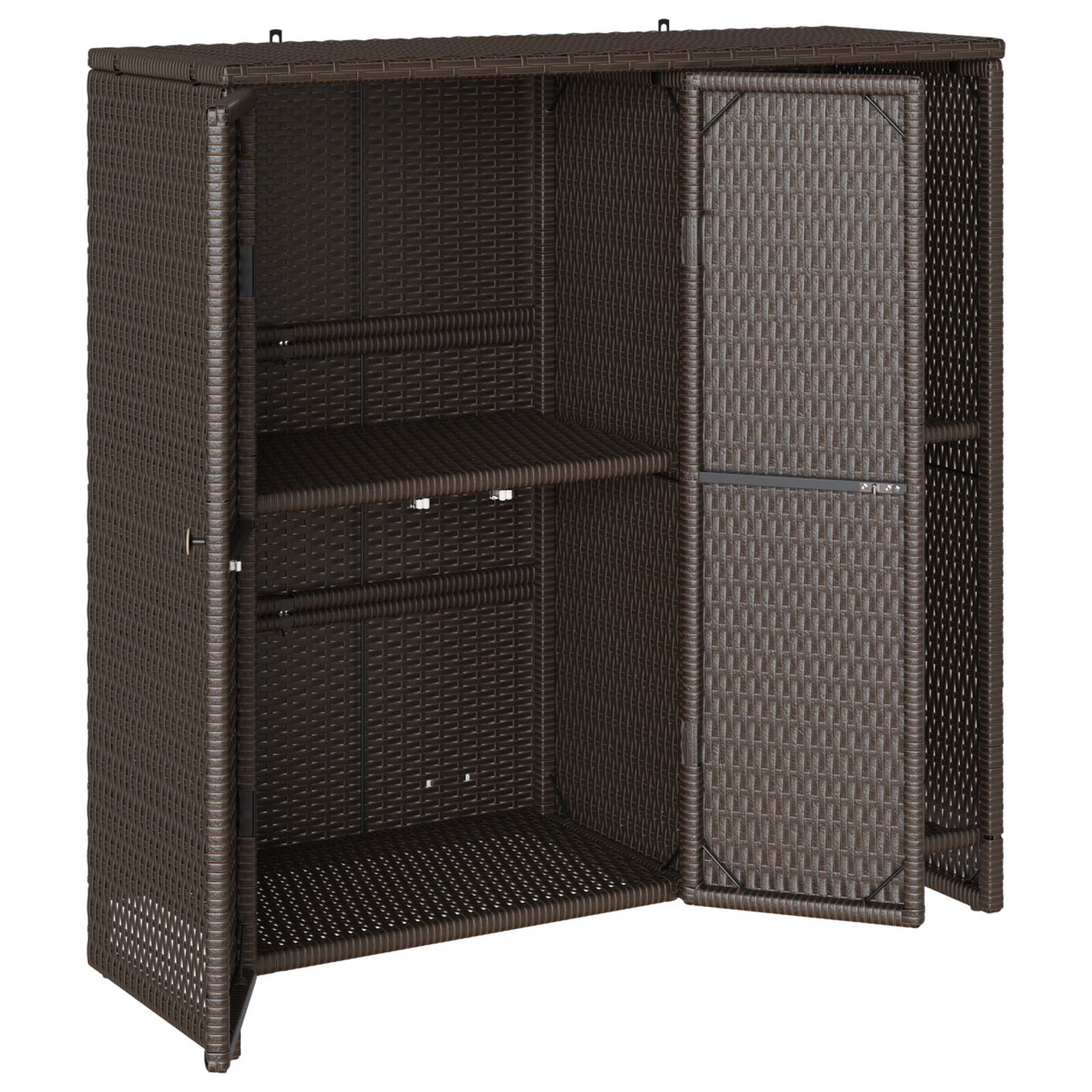 Storage Cabinet Brown 100x36x102 cm Rattan
