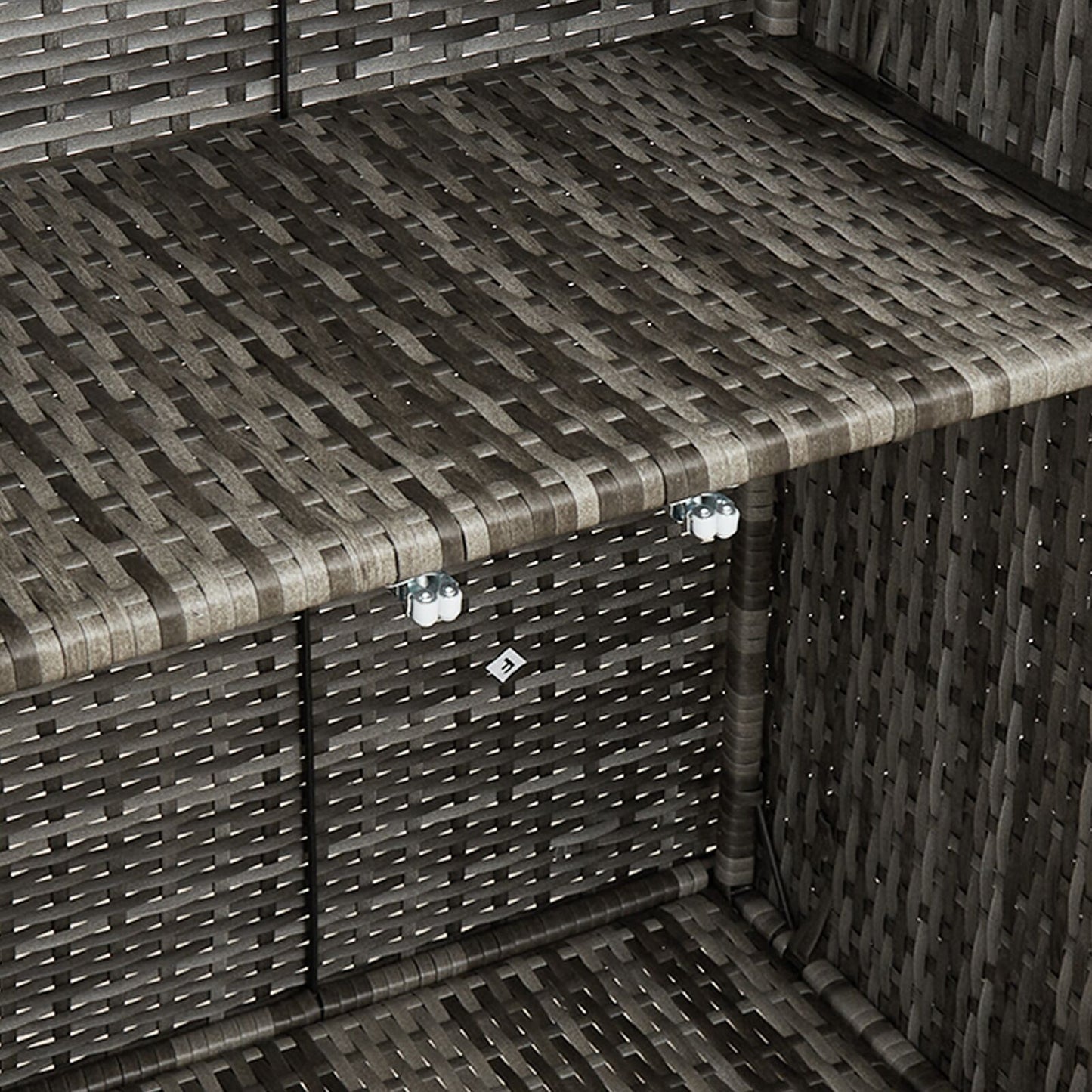 Storage Cabinet Grey 100x36x102 cm Rattan
