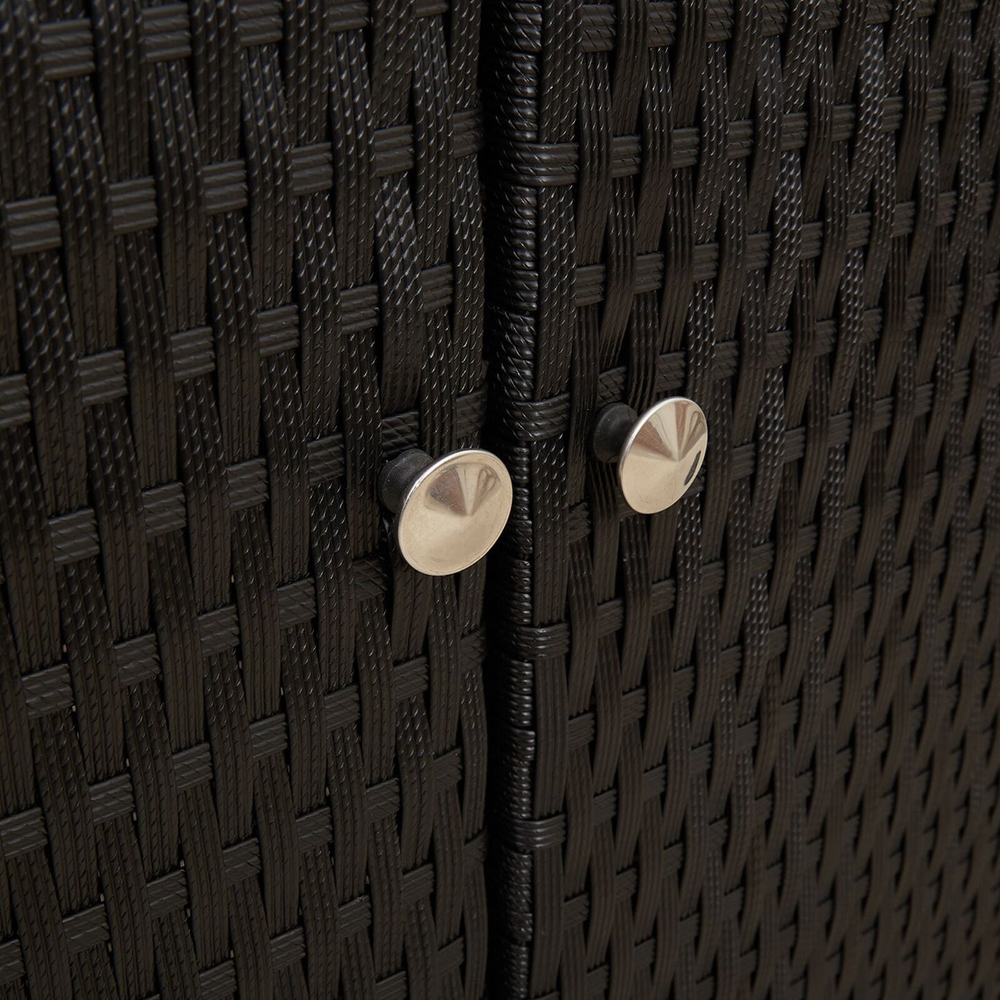 Storage Cabinet Black 100x36x102 cm Rattan