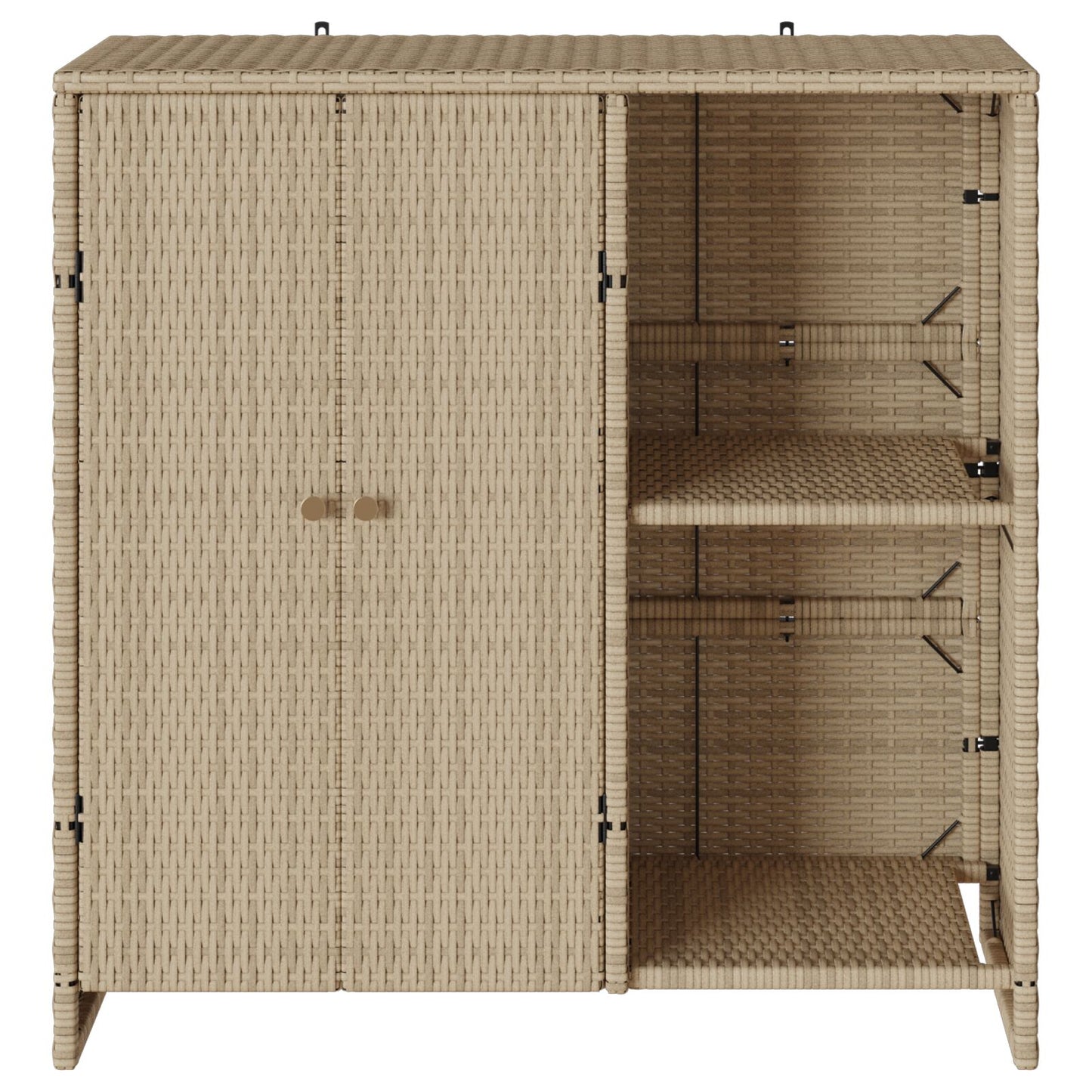 Storage Cabinet Beige 100x36x102 cm Rattan