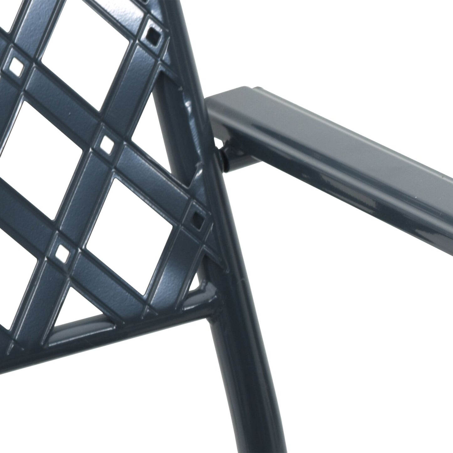 Garden Chairs 4 pcs Stackable Anthracite Steel