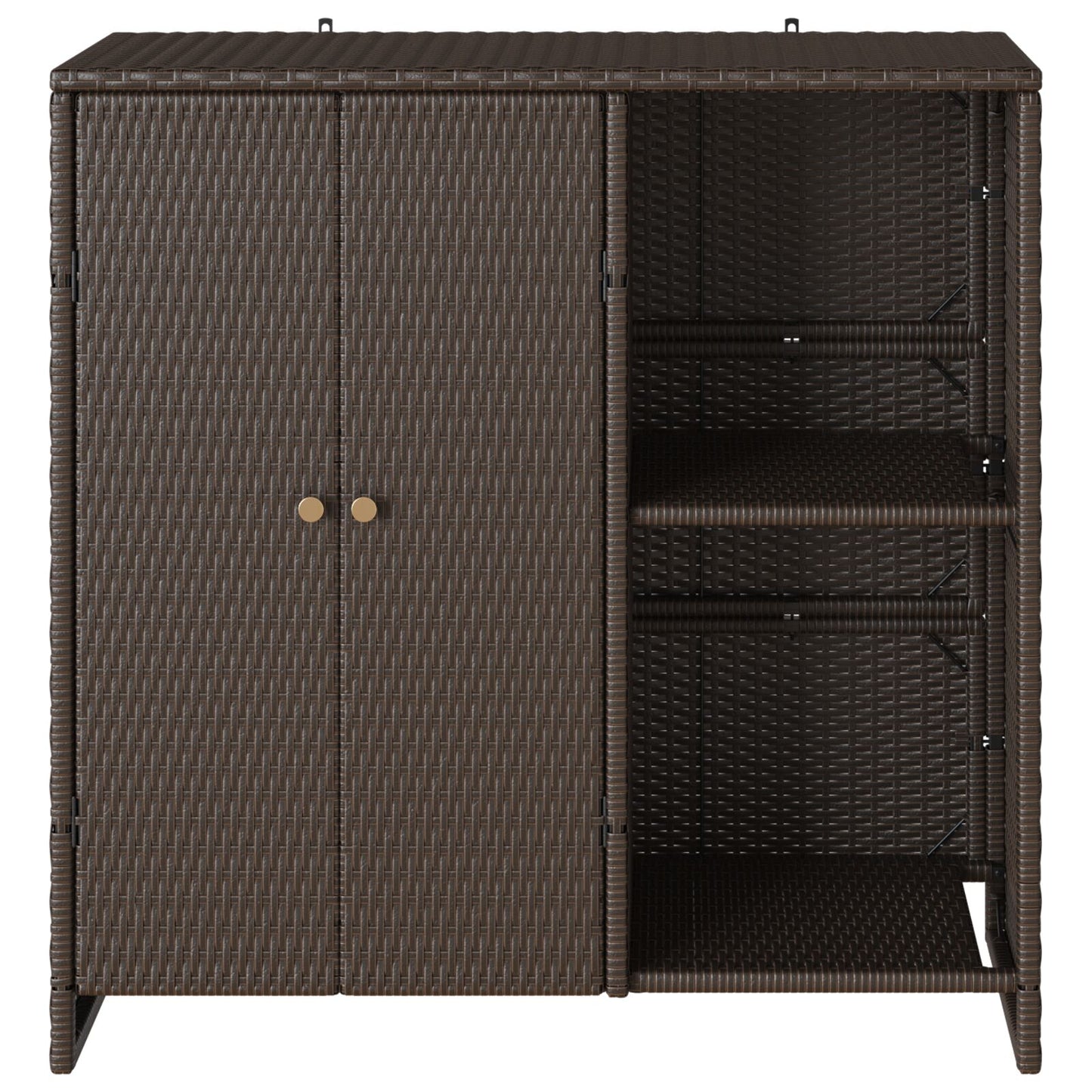 Storage Cabinet Brown 100x36x102 cm Rattan