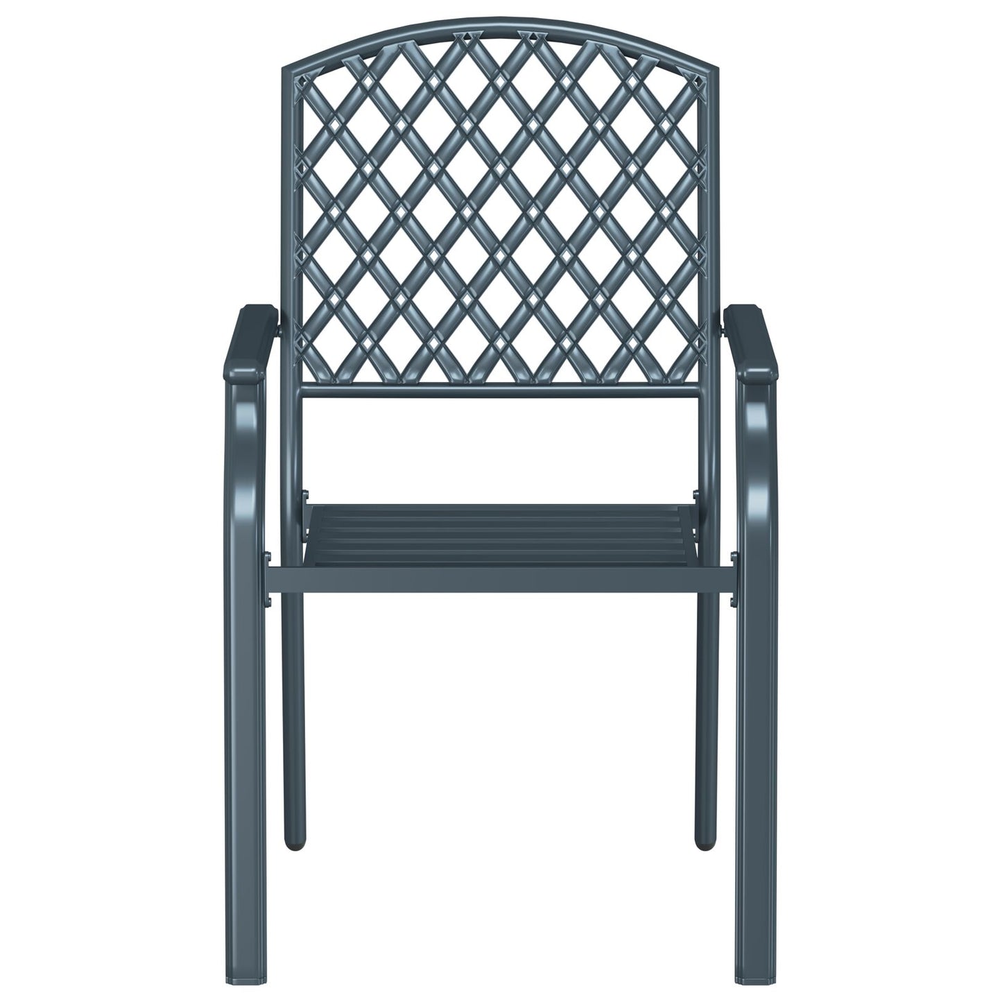 Garden Chairs 4 pcs Stackable Anthracite Steel