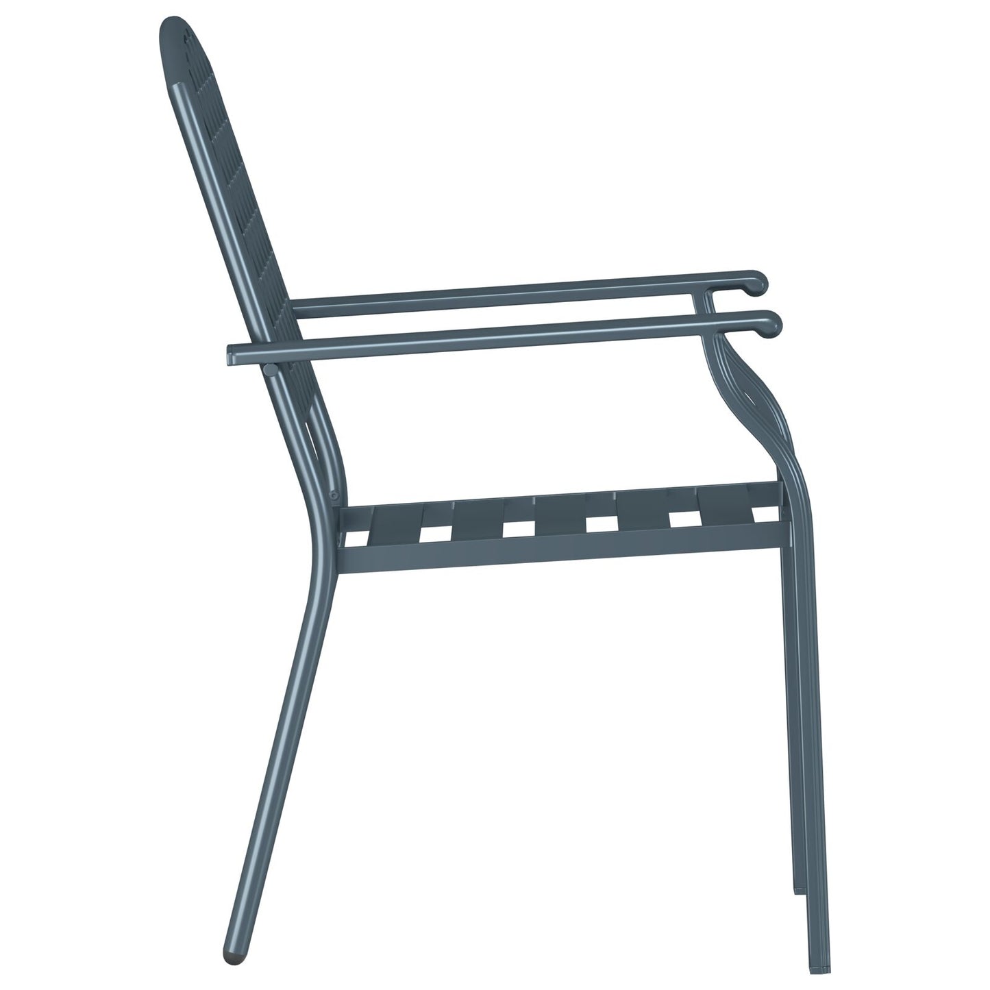 Garden Chairs 4 pcs Stackable Anthracite Steel