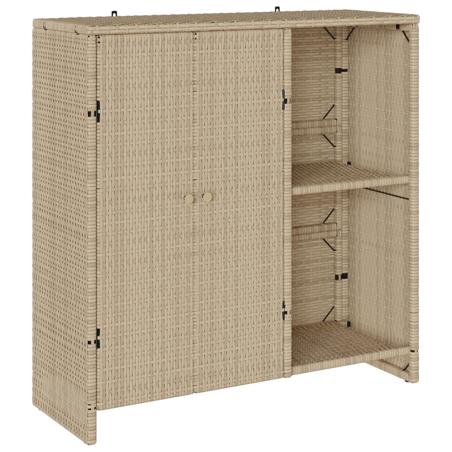 Storage Cabinet Beige 100x36x102 cm Rattan