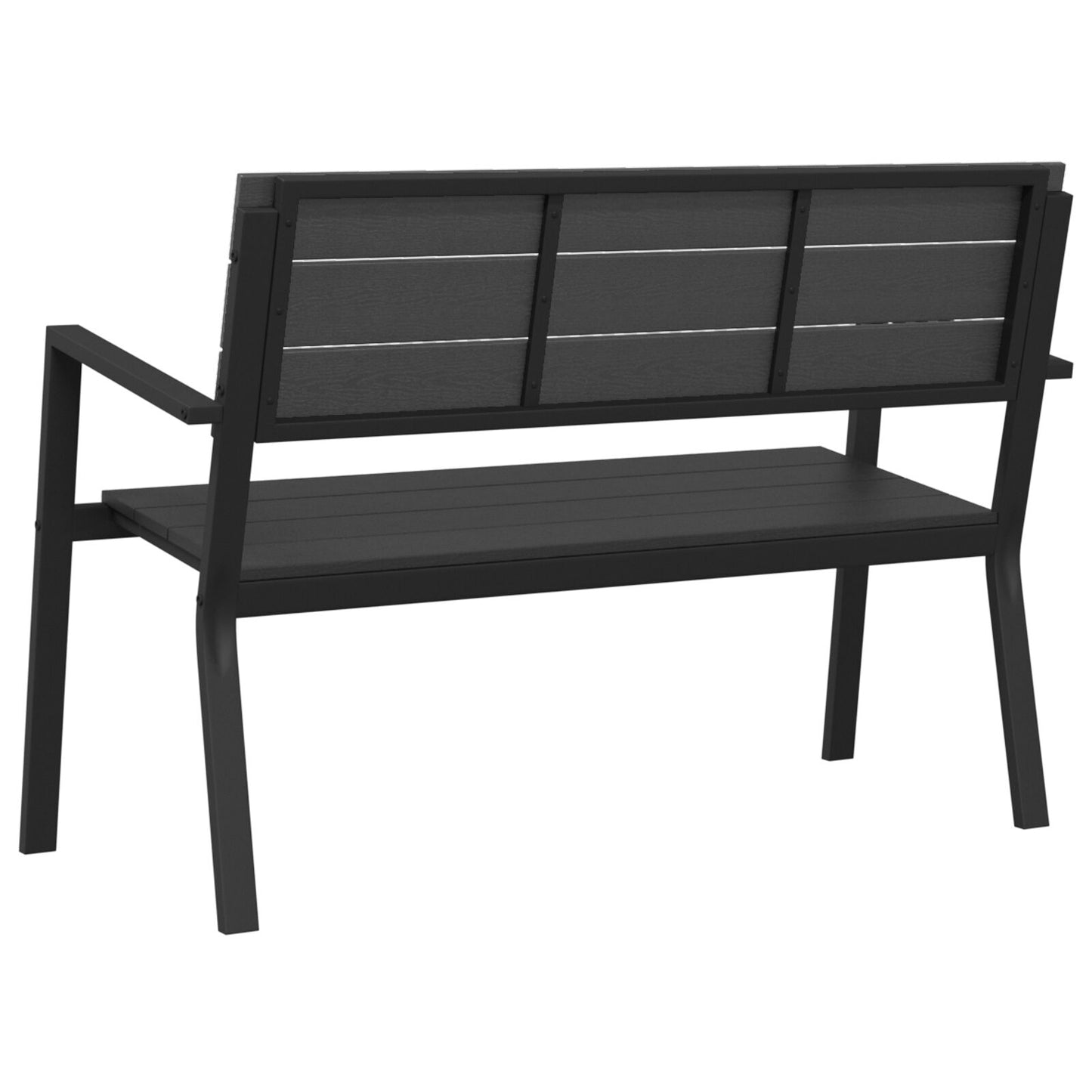 Garden Bench - Steel and WPC in Black
