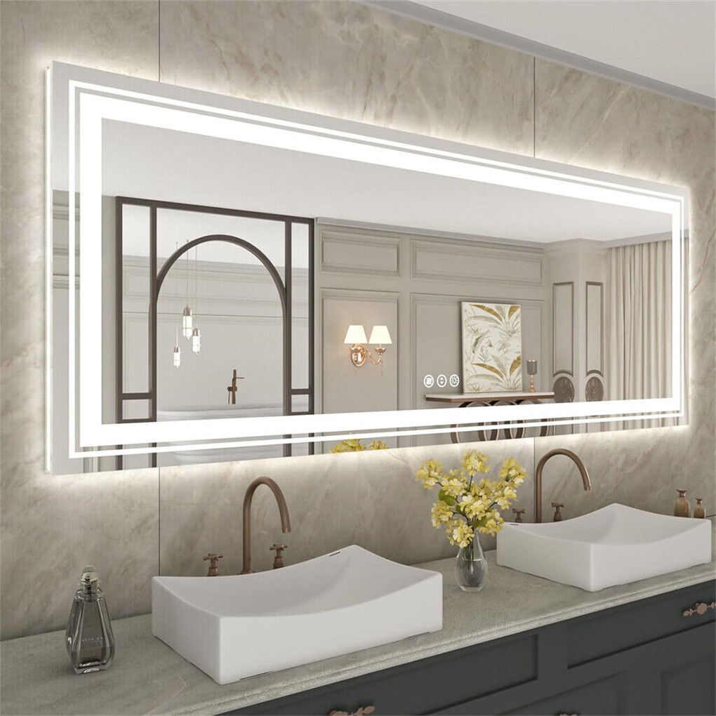 1000x600mm LED Bathroom Mirror Anti-Fog Shatterproof