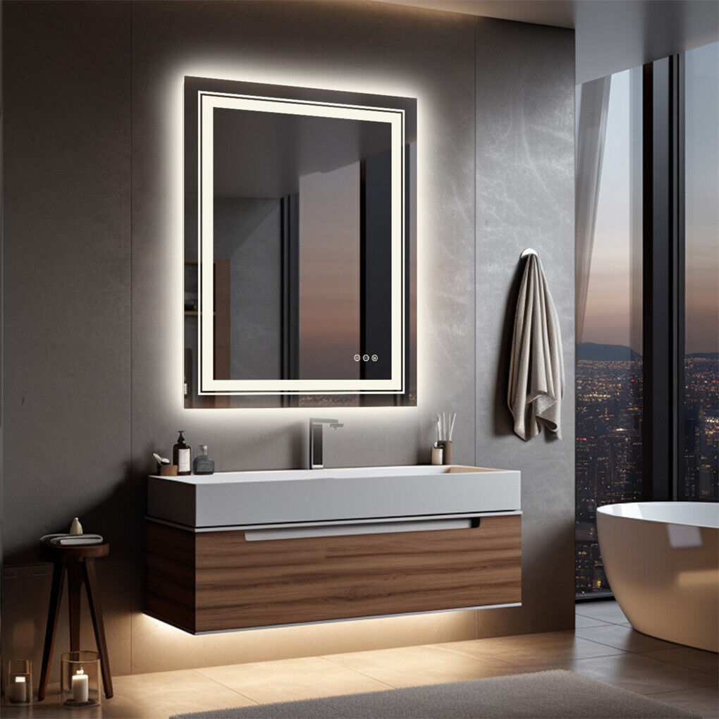 1000x600mm LED Bathroom Mirror Anti-Fog Shatterproof