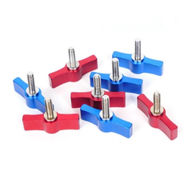10pcs T-shaped Multi-directional Screw with M4 Aluminum Alloy Handle - Red