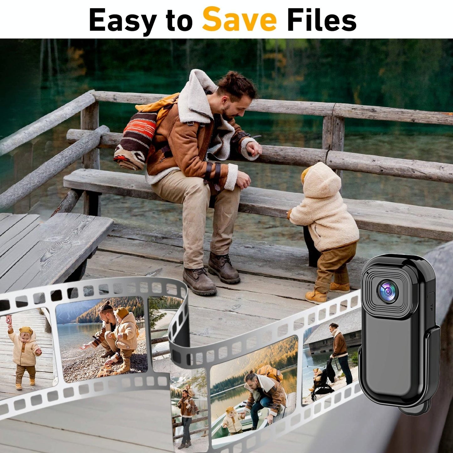 1080P Mini Action Cam For Sport Dv Video Recording 0.96 Inch Pocket Camera - White