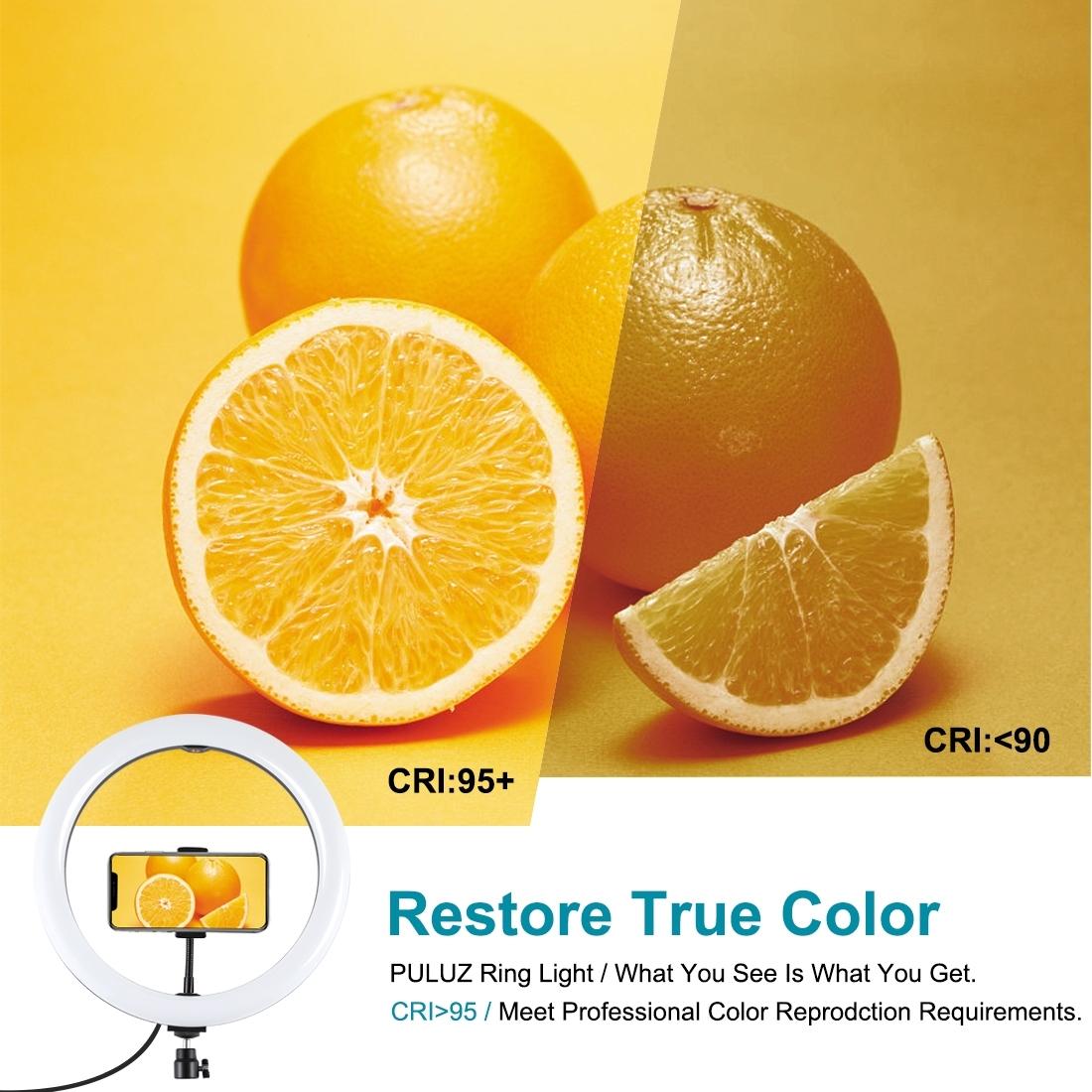 11.8 Led Ring Light Kit with Tripod & Dual Phone Brackets - 3 Modes Dual Colour Temperature Curved Surface Type-c - Black
