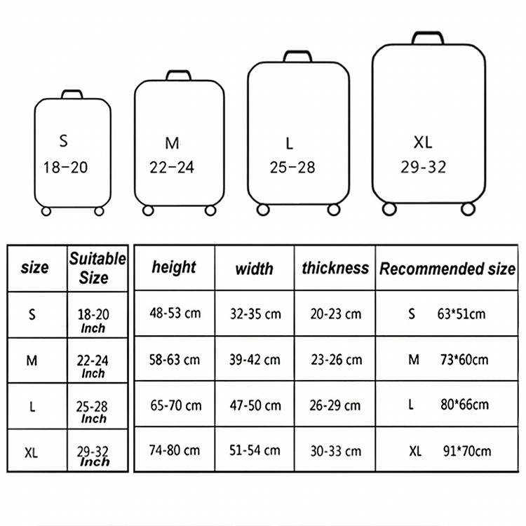 18-21 Inch Travel Suitcase Dust Covers - Elastic & Abrasion-resistant - Gradient Ripple