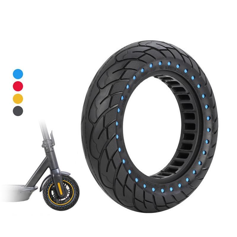10x2.5 Inflatable Honeycomb Solid Run-flat Tire for Electric Scooter - Blue - 44Mm Slot Red