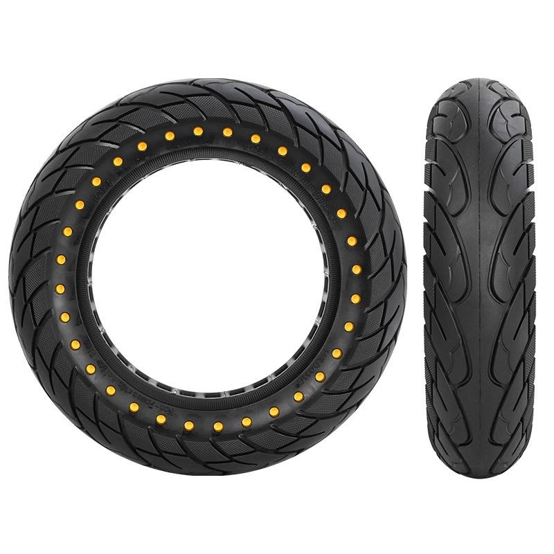 10x2.5 Inflatable Honeycomb Solid Run-flat Tire for Electric Scooter - Blue - 44Mm Slot Red