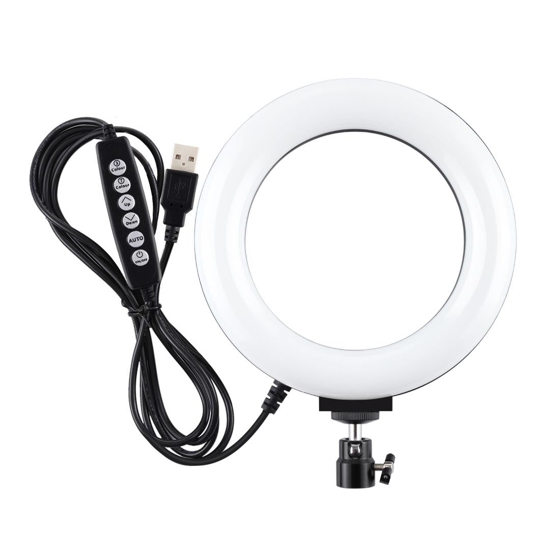 10 Mode Usb Led Ring Light with Tripod and Ball Head - 6.2 Inch Diameter - Pink