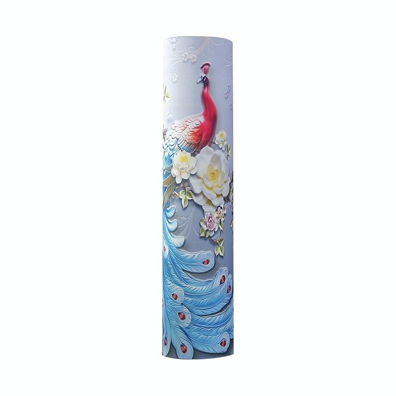 185 x 40 Cm Elastic Cloth Cabinet Air Conditioner Dust Cover - Blue Peacock
