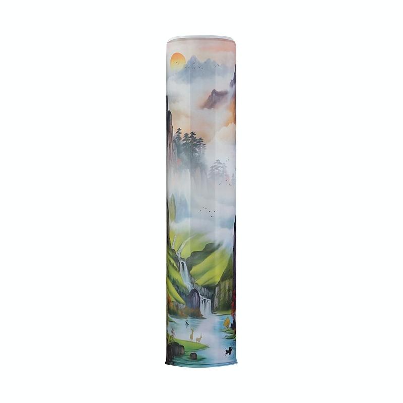 185 x 40 Cm Elastic Cloth Cabinet Air Conditioner Dust Cover - Blue Peacock