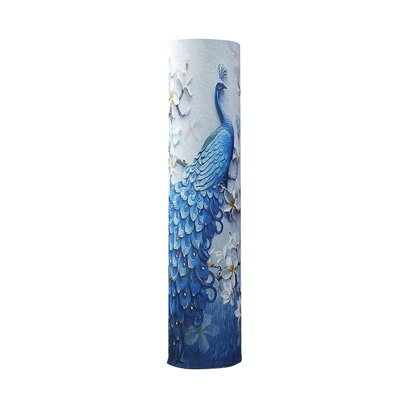 185 x 40 Cm Elastic Cloth Cabinet Air Conditioner Dust Cover - Blue Peacock