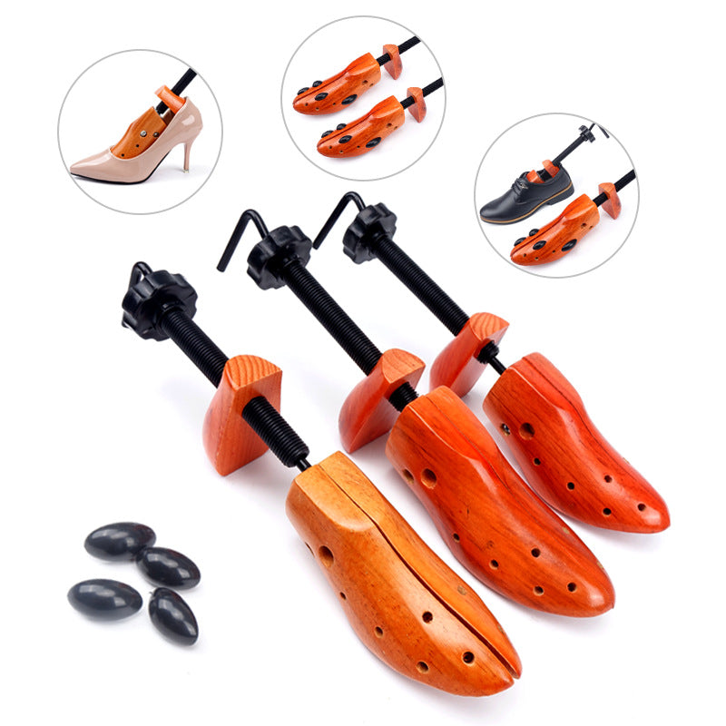 1 PCS Brown Adjustable Wooden Shoe Stretcher for Men & Women, Large Size (EUR 42-46)