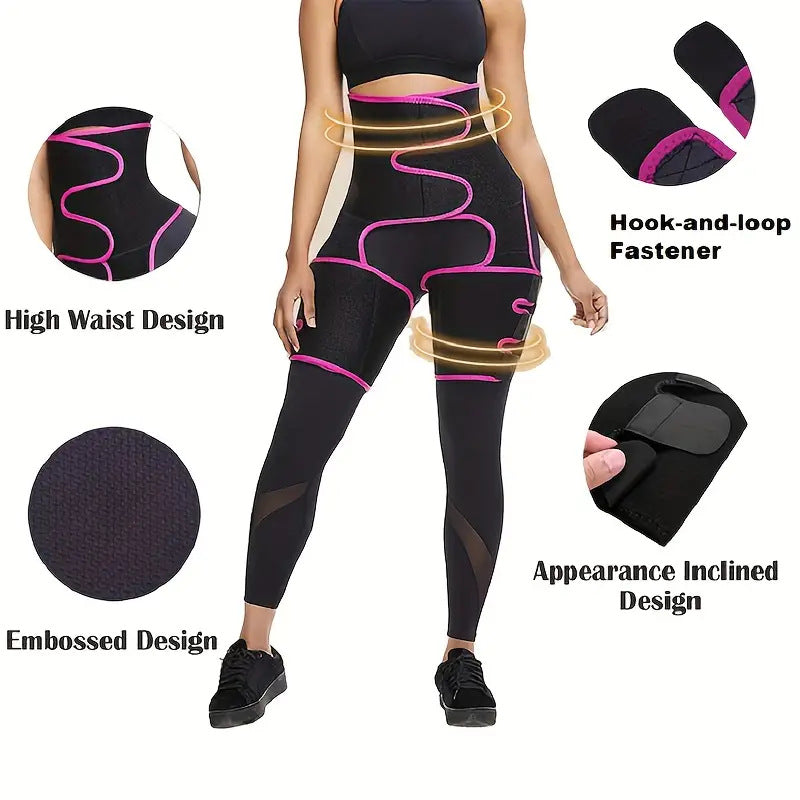 Yellow Women's 3-in-1 Body Shaper: Waist Cincher, Thigh Slimmer, Glute Lifter - Workout Gear (Size : XXL/XXXL)