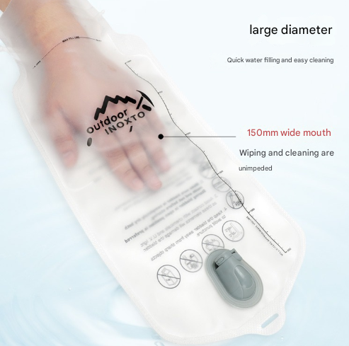 1.5L Blue Hydration Bladder - Foldable Water Bag for Cycling, Running, Hiking, and Outdoor Sports