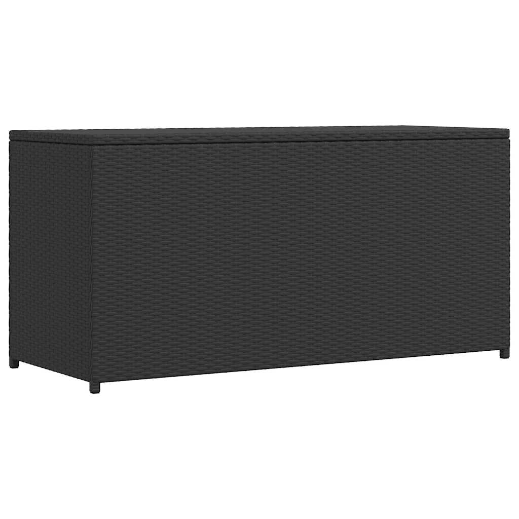 Garden Storage Box Black 120x50x60 cm Poly Rattan