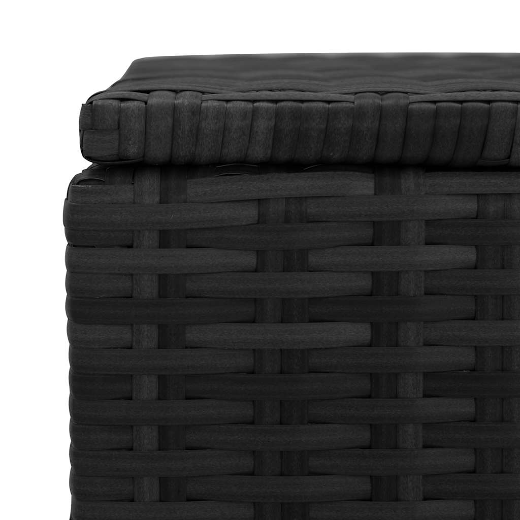 Garden Storage Box Black 150x50x60 cm Poly Rattan