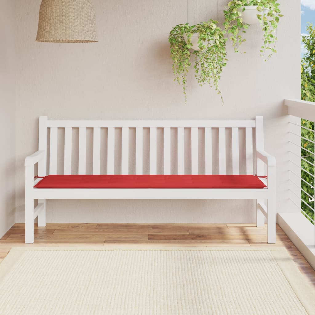 Garden Bench Cushion Red 180x50x3 cm Oxford Fabric