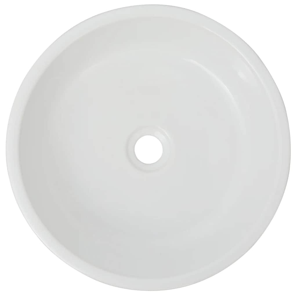 Basin Round Ceramic White 42x12 cm